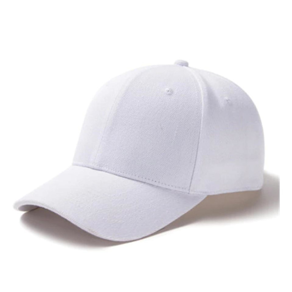 Hvit hette Unisex baseballcaps White