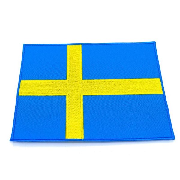 Sveriges flagg stoffmerke - Large Blue