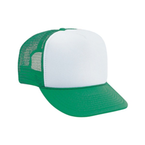 Hvit og grønn trucker cap Green