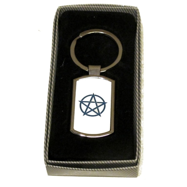 Pentagram - nøglering Silver