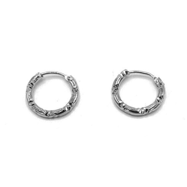 Silverfärgade ring örhängen med mönster Silver d664 | Fyndiq