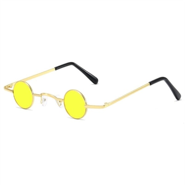 Retro mini små runda solglasögon - Unisex Yellow/Gold