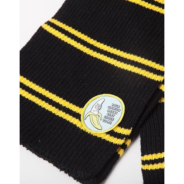Rick og Morty hat og tørklæde (gavesæt) Black