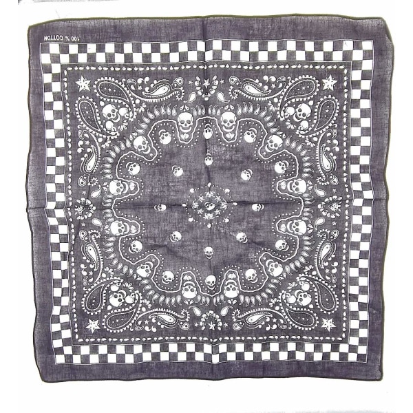 Skull Bandana tørklæde Black