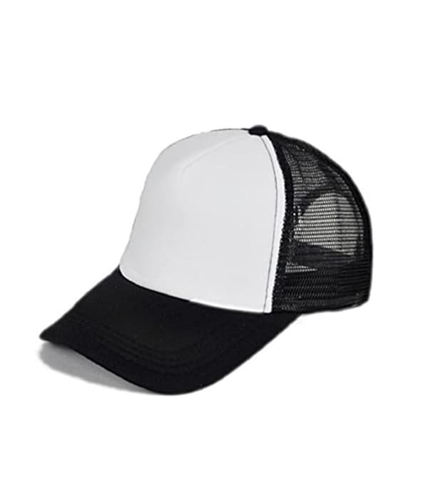 SORT OG HVID TRUCKER CAP White