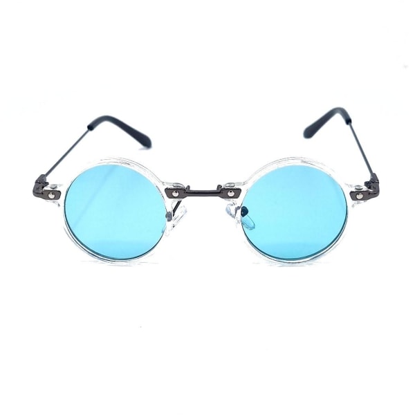 Runda solglasögon Rage - genomskinliga bågar med blåa linser Blå