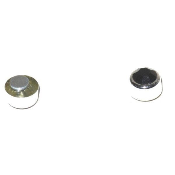 Magnet øreringe sort sten Silver