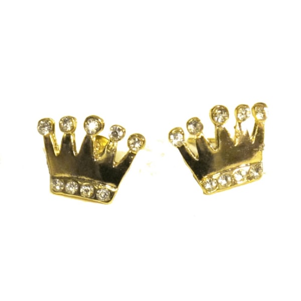 Øreringe - Iced Crown Gold