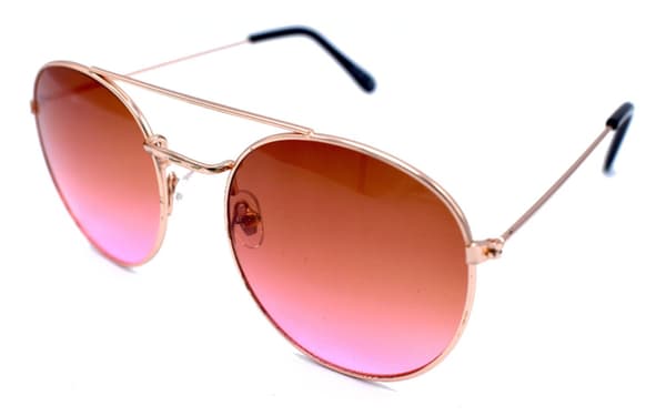 Solbriller med innfatning - Rosa/gull Gold