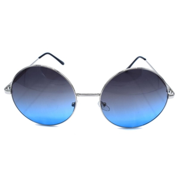 Enigma runde solbriller - Sølv/blå Silver
