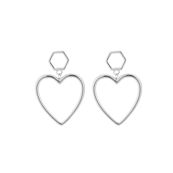 Hjärta örhängen Design Silver