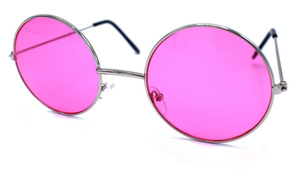 Pink runde solbriller Pink