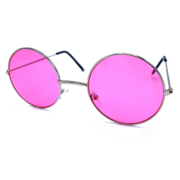 Rosa runde solbriller Pink