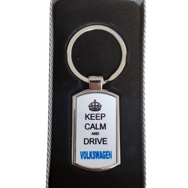 Avaimenperä - Keep calm and drive Volkswagen Silver