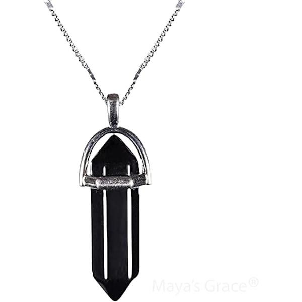 Kristall Halsband Hexagonal Black