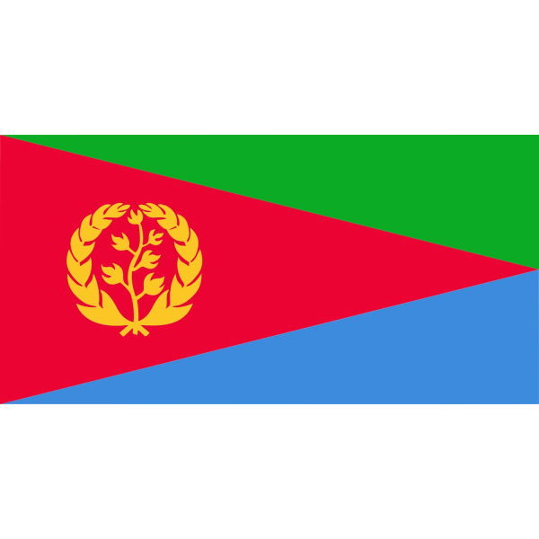 Eritreas flagg White