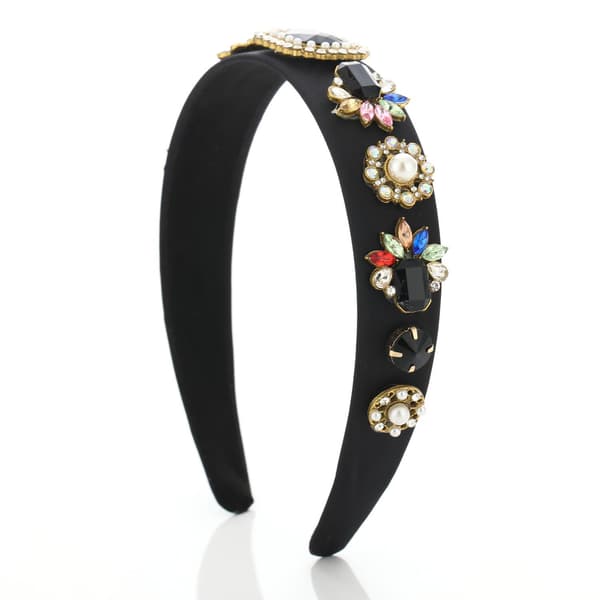 Luksuriøs tiara med håndmonterte krystaller Black