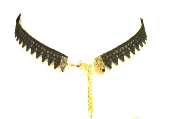 Choker-kaulakoru - musta kangas Black