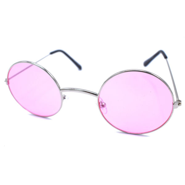Vaaleanpunainen pyöreä aurinkolasit - KOST Pink