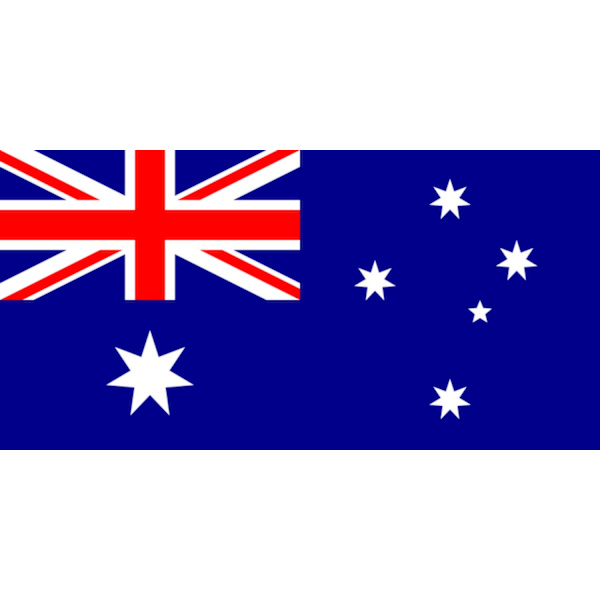 Australien flagga Vit