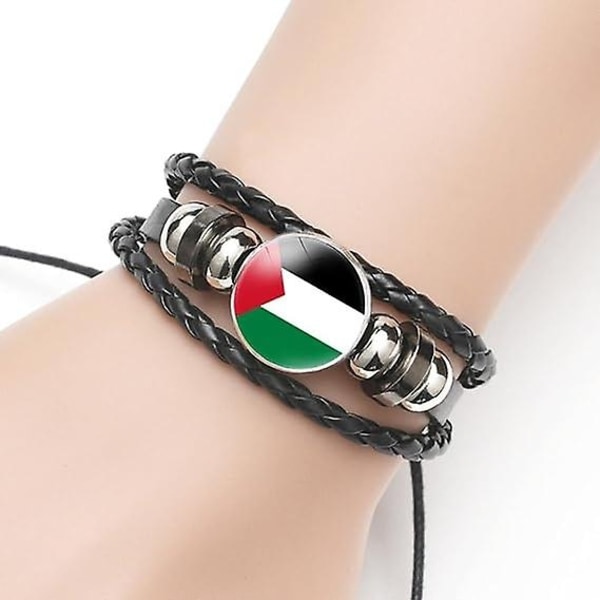 Palestina armbånd i skinn