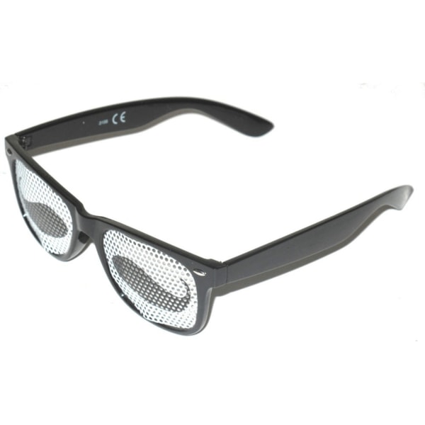 Solglasögon Retro - Black Mustache Vit