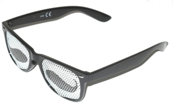 Solglasögon Retro - Black Mustache Vit