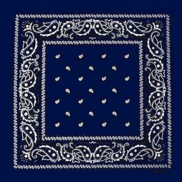 Paisley Bandana i flere farver Blue