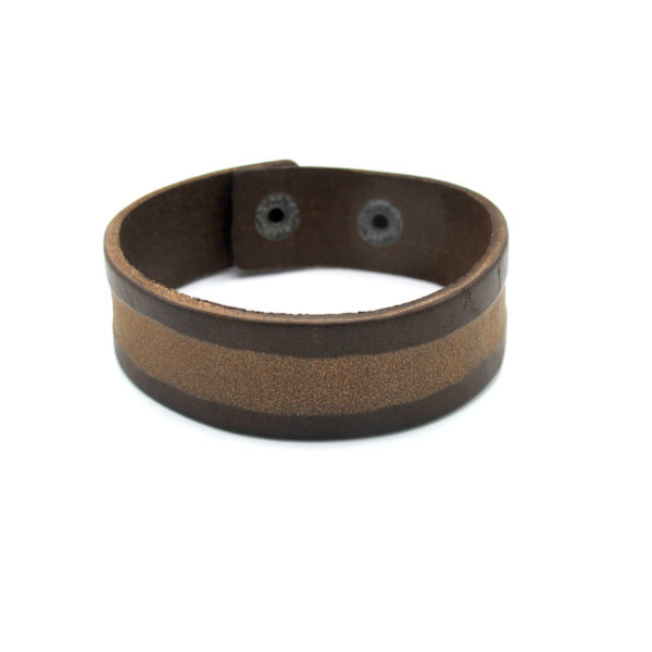 Brunt læderarmbånd Brown