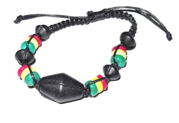 Rasta armband - Pärlor Svart