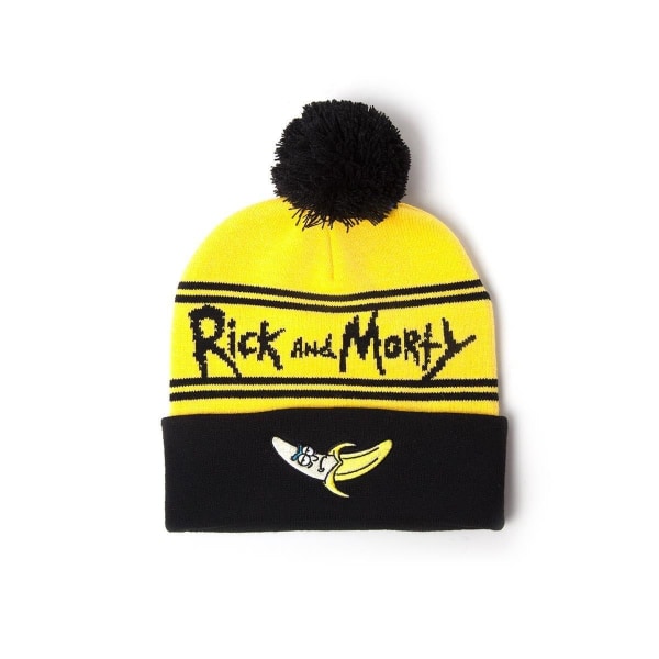 Rick og Morty hat og tørklæde (gavesæt) Black