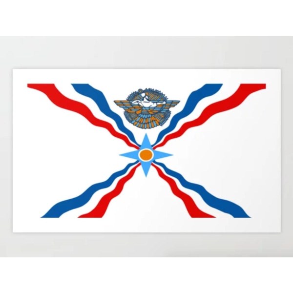 Assyriska flaggan - Assyrien