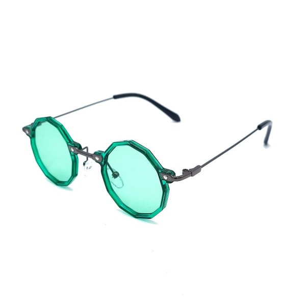 Runde solbriller - grønne innfatninger med grønne linser Green