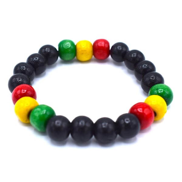 Rasta perle armbånd elastisk
