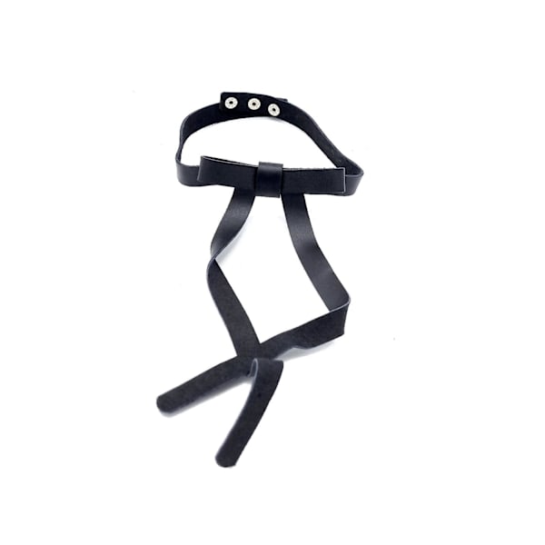 Svart halsband med rosett Svart