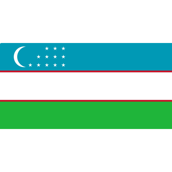Flag fra Usbekistan Uzbekistan 