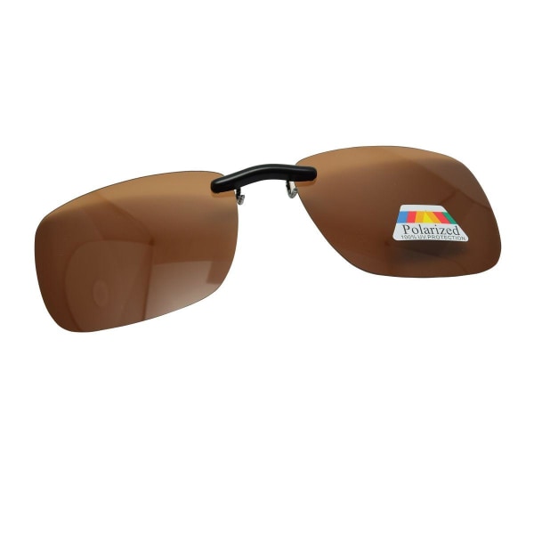 Clip-on solbriller - Fastgør til dine eksisterende briller Brown
