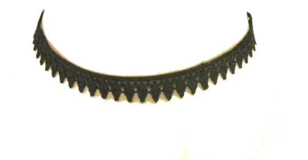 Choker-kaulakoru - musta kangas Black