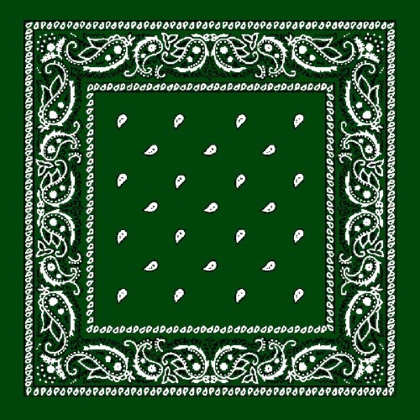 Grønn Paisley Bandana Green