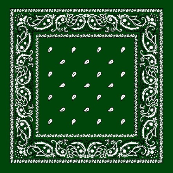 Grønn Paisley Bandana Green