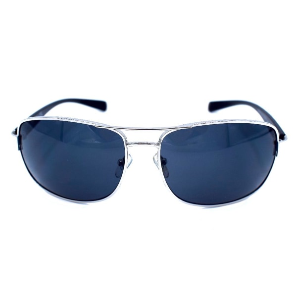 MAD Sølvfarvede solbriller - mørke linser Silver