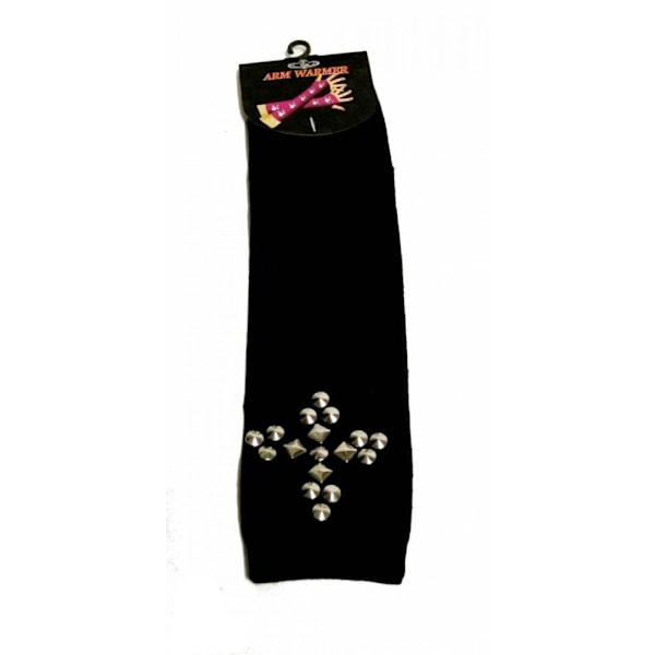 Sorte armvarmere med nitter Black