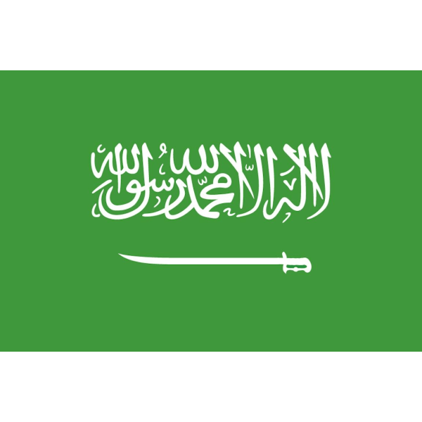 Saudiarabiens flagga White Saudi Arabia