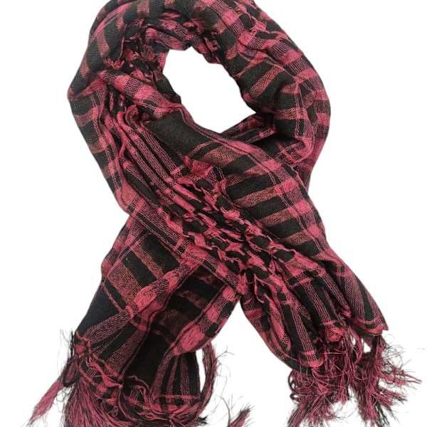 Palestinasjal - Cerise och svart - scarf Cerise