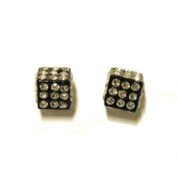 Øreringe - Iced Dice Black