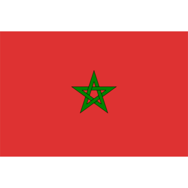 Marocko flagga White Morocco