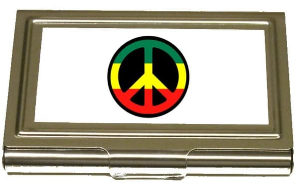 Rasta Peace korthållare Silver