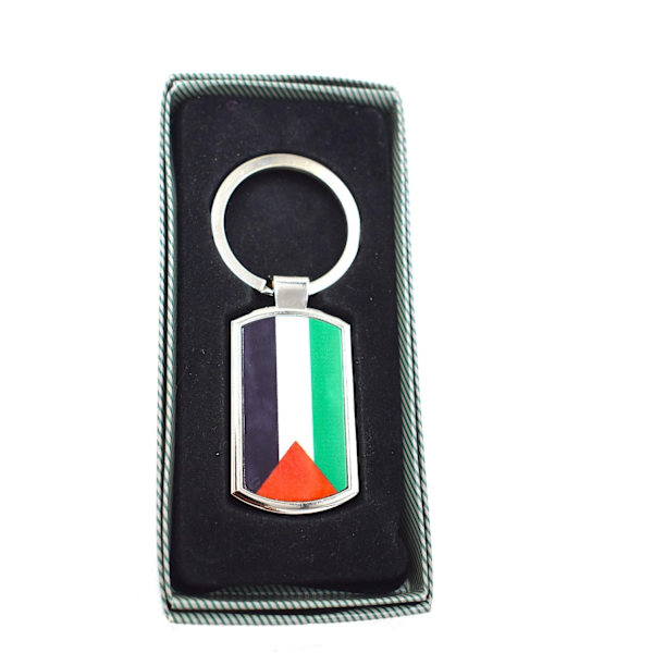 PALESTINE FLAG - Nøglering Silver