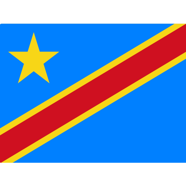 Kongo -Kinshasa flagga