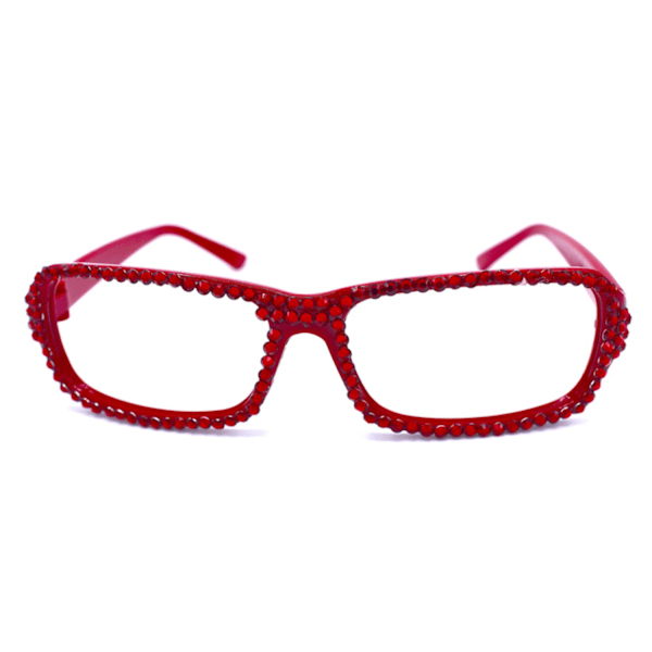 Punaiset lasit kristalleilla Red